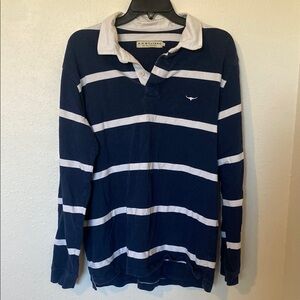 R.M. Williams Navy Striped Rugby Shirt